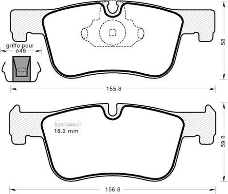 BOSCH 986494561 - Bremžu uzliku kompl., Disku bremzes ps1.lv