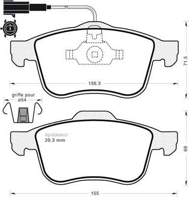 Magneti Marelli P23132MM - Bremžu uzliku kompl., Disku bremzes ps1.lv