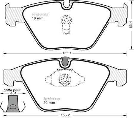 HELLA PAGID 355026351 - Bremžu uzliku kompl., Disku bremzes ps1.lv