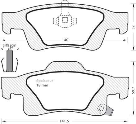 DJ Parts BP2885 - Bremžu uzliku kompl., Disku bremzes ps1.lv