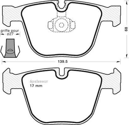 DJ Parts BP2864 - Bremžu uzliku kompl., Disku bremzes ps1.lv