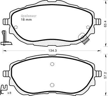 4U Autoparts 37407TY - Bremžu uzliku kompl., Disku bremzes ps1.lv