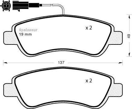 Japanparts JPP0617 - Bremžu uzliku kompl., Disku bremzes ps1.lv