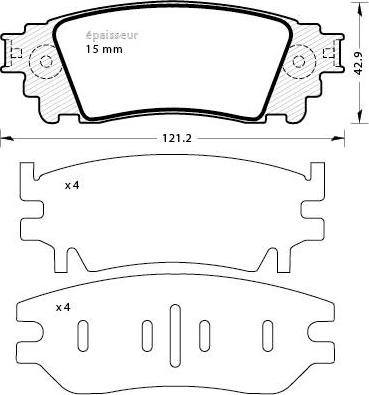 Valeo 670533 - Bremžu uzliku kompl., Disku bremzes ps1.lv