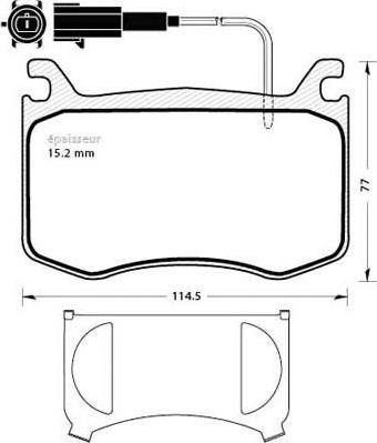 HELLA PAGID 355039051 - Bremžu uzliku kompl., Disku bremzes ps1.lv