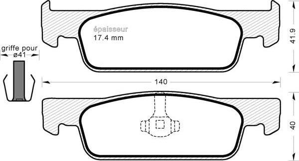 Brake Engineering PA2032 - Bremžu uzliku kompl., Disku bremzes ps1.lv