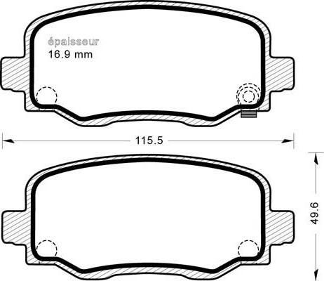 Jeep 77369350 - Bremžu uzliku kompl., Disku bremzes ps1.lv