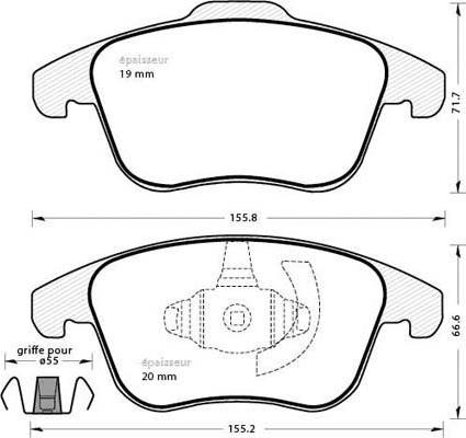 Valeo 302511 - Bremžu uzliku kompl., Disku bremzes ps1.lv