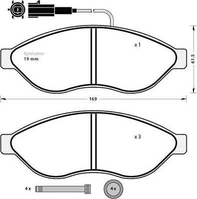 Alfarome/Fiat/Lanci 0000077366020 - Bremžu uzliku kompl., Disku bremzes ps1.lv