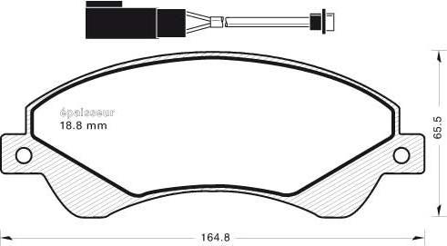 DJ Parts BP2232 - Bremžu uzliku kompl., Disku bremzes ps1.lv