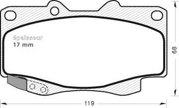 Roulunds Rubber 897981 - Bremžu uzliku kompl., Disku bremzes ps1.lv