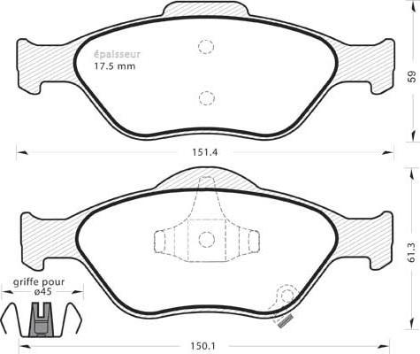 BOSCH 986495093 - Bremžu uzliku kompl., Disku bremzes ps1.lv