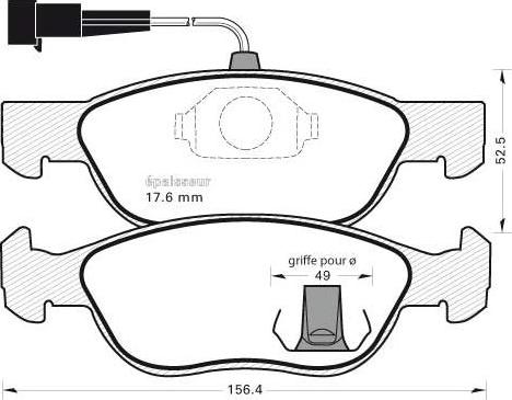 Unipart GBP934 - Bremžu uzliku kompl., Disku bremzes ps1.lv