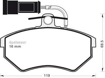 DJ Parts BP2905 - Bremžu uzliku kompl., Disku bremzes ps1.lv