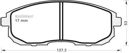 DJ Parts BP1483 - Bremžu uzliku kompl., Disku bremzes ps1.lv