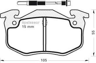 Magneti Marelli BP0565 - Bremžu uzliku kompl., Disku bremzes ps1.lv