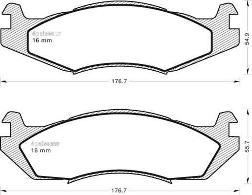 BRAKEWORLD BW513 - Bremžu uzliku kompl., Disku bremzes ps1.lv