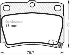 Aisin SN298P - Bremžu uzliku kompl., Disku bremzes ps1.lv