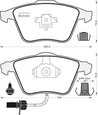 BOSCH 986494271 - Bremžu uzliku kompl., Disku bremzes ps1.lv