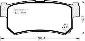 HITEC H 1368 - Bremžu uzliku kompl., Disku bremzes ps1.lv