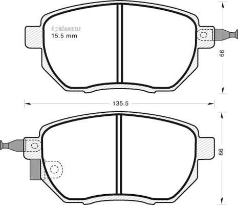 Magneti Marelli P56051MM - Bremžu uzliku kompl., Disku bremzes ps1.lv