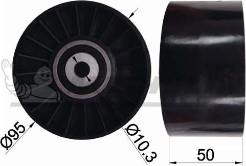 MICHELIN EngineParts SMAMP01067 - Parazīt / Vadrullītis, Ķīļrievu siksna ps1.lv