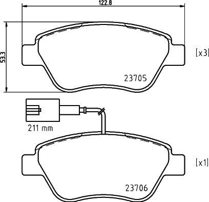 FTE 9001020 - Bremžu uzliku kompl., Disku bremzes ps1.lv