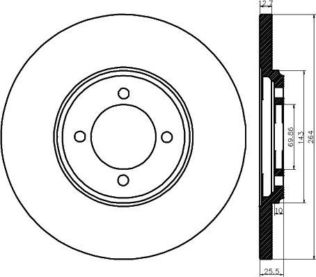 Brembo 09 2557 40 - Bremžu diski ps1.lv