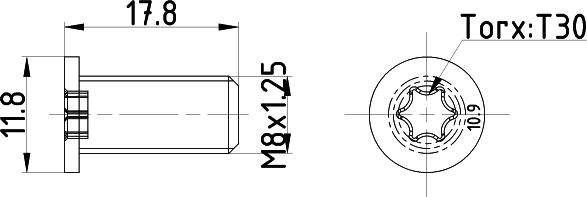 Mintex TPM0013 - Skrūve, Bremžu disks ps1.lv