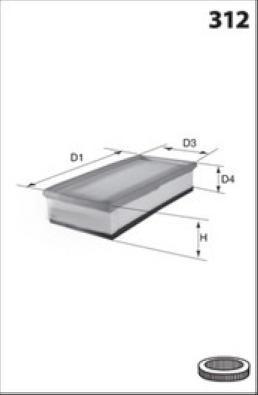 MISFAT P429A - Gaisa filtrs ps1.lv