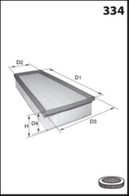 MISFAT P411A - Gaisa filtrs ps1.lv