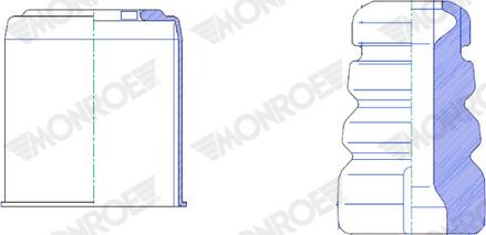 Monroe PK474 - Putekļu aizsargkomplekts, Amortizators ps1.lv