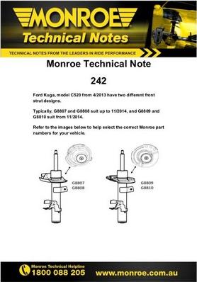 Monroe-AU G8809 - Amortizatora statne ps1.lv