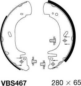 Motaquip VBS467 - Bremžu loku komplekts ps1.lv