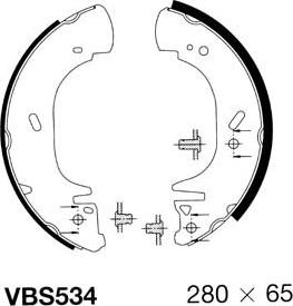 Motaquip VBS534 - Bremžu loku komplekts ps1.lv