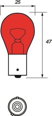 Motaquip VBU584 - Kvēlspuldze, Bremžu signāla / Aizm. lukturi ps1.lv