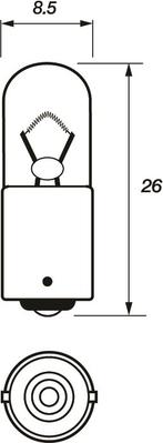 Motaquip VBU233 - Kvēlspuldze, Numura apgaismojuma lukturis ps1.lv