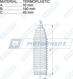 Motorherz RDZ0014MG - Putekļusargs, Stūres iekārta ps1.lv