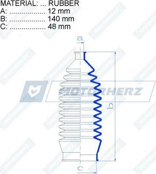 Motorherz RDZ0172MG - Putekļusargs, Stūres iekārta ps1.lv