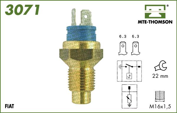 MTE-Thomson 3071 - Devējs, Dzesēšanas šķidruma temperatūra ps1.lv