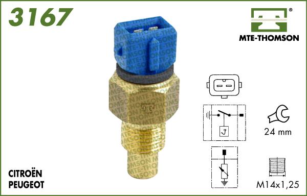 MTE-Thomson 3167 - Devējs, Dzesēšanas šķidruma temperatūra ps1.lv