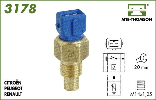 MTE-Thomson 3178.122 - Devējs, Dzesēšanas šķidruma temperatūra ps1.lv