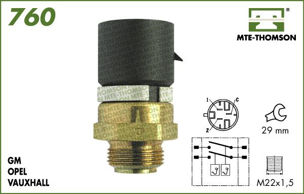 MTE-Thomson 760.95/105 - Termoslēdzis, Radiatora ventilators ps1.lv