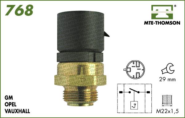 MTE-Thomson 768.100/95 - Termoslēdzis, Radiatora ventilators ps1.lv