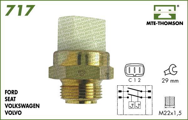 MTE-Thomson 717.85/95 - Termoslēdzis, Radiatora ventilators ps1.lv