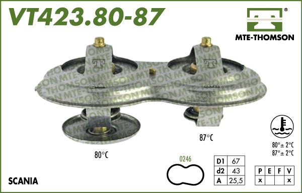 MTE-Thomson VT423.80/87 - Termostats, Dzesēšanas šķidrums ps1.lv