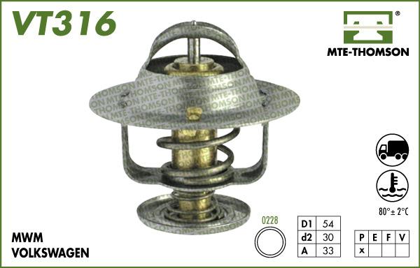 MTE-Thomson VT316.80 - Termostats, Dzesēšanas šķidrums ps1.lv