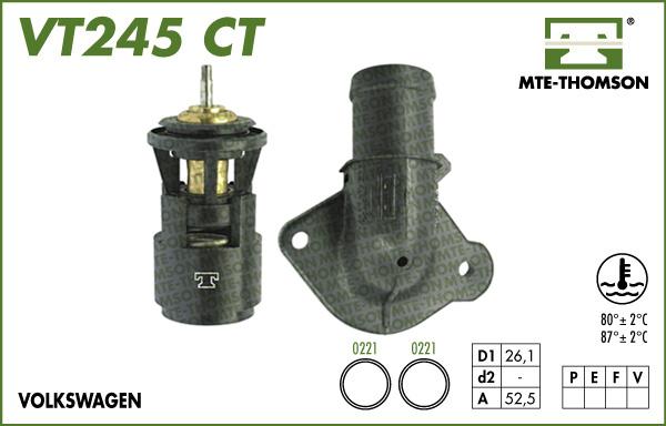 MTE-Thomson VT245.80CT - Termostats, Dzesēšanas šķidrums ps1.lv