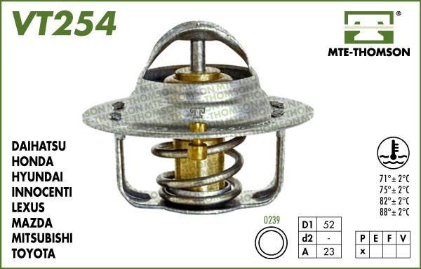MTE-Thomson VT254.88 - Termostats, Dzesēšanas šķidrums ps1.lv