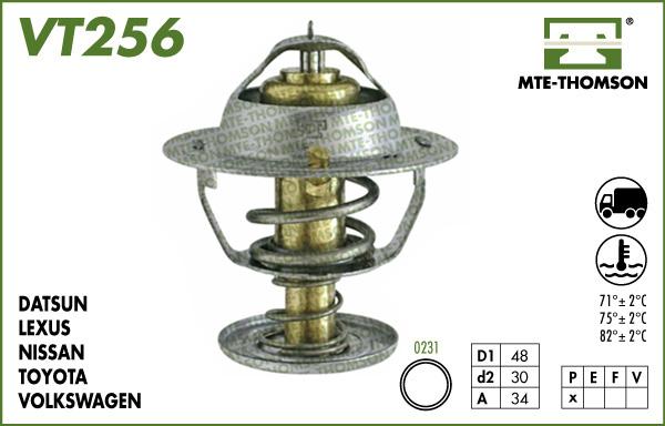 MTE-Thomson VT256.75 - Termostats, Dzesēšanas šķidrums ps1.lv